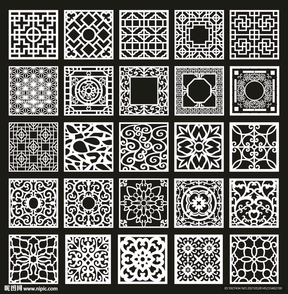 花窗镂空隔断雕花