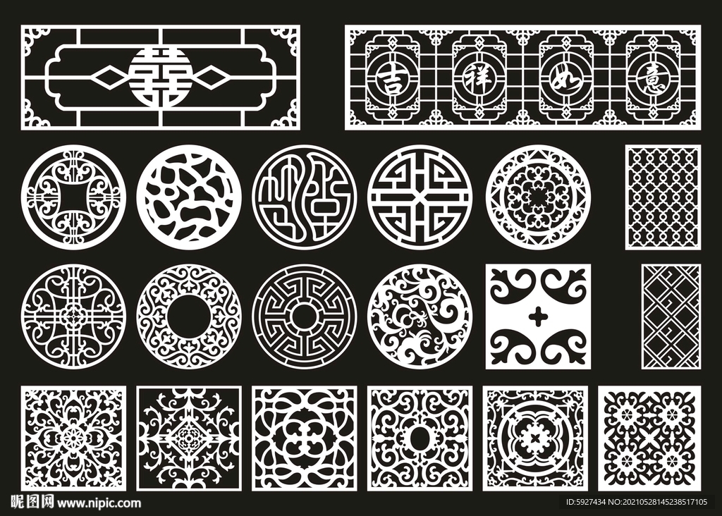 花窗镂空隔断雕花