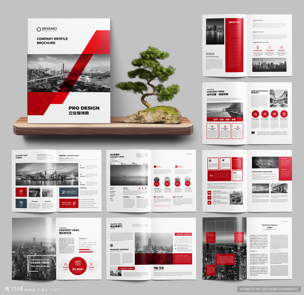红色画册 企业宣传册