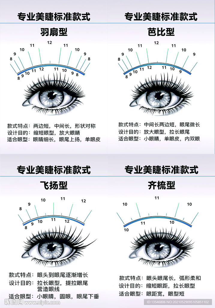 专业美睫标准款式 嫁接睫毛