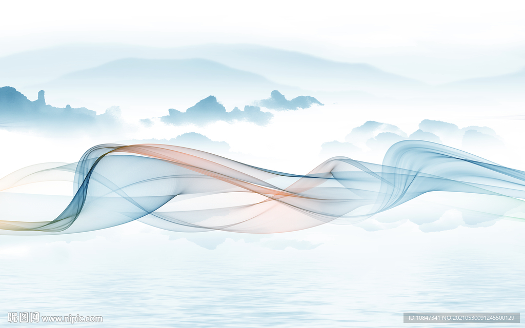 新款新山水无框画 tif分层