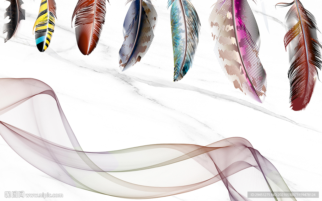 爵士白背景墙画 TIF分层