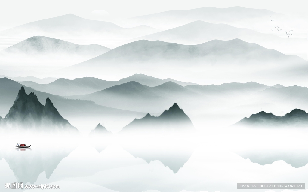 意境客厅新无框画 tif分层