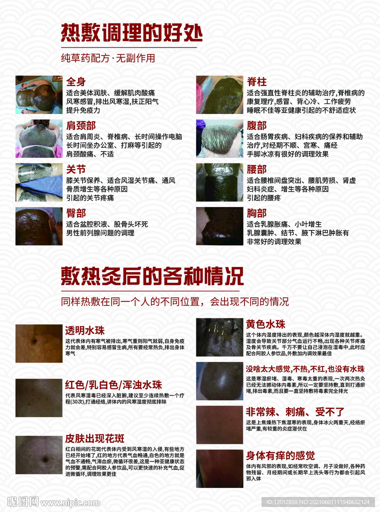 热灸膏热敷调理广告海报图片