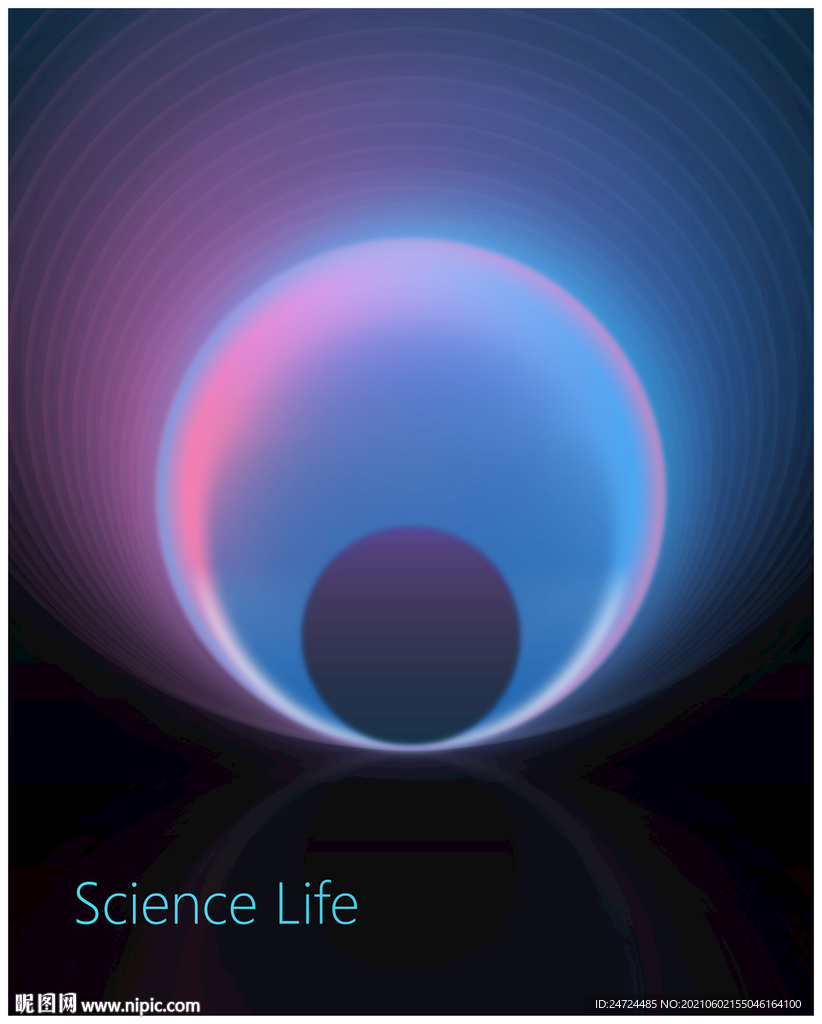 渐变蓝 科技 发光 背景