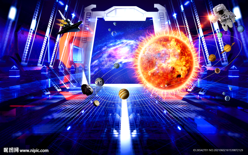 唯美星空背景墙