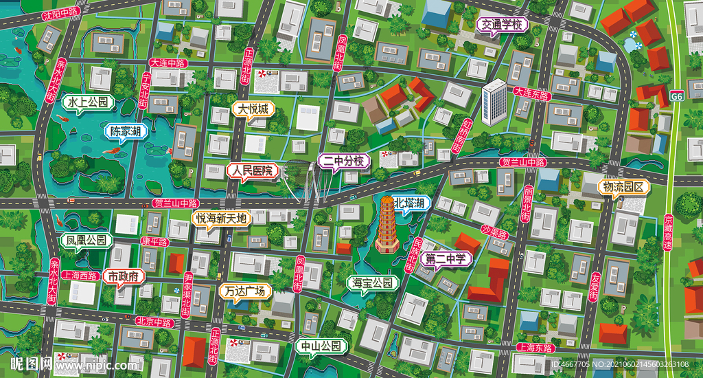 像素风地产区位图