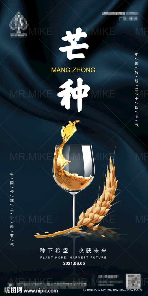 酒吧芒种节气海报