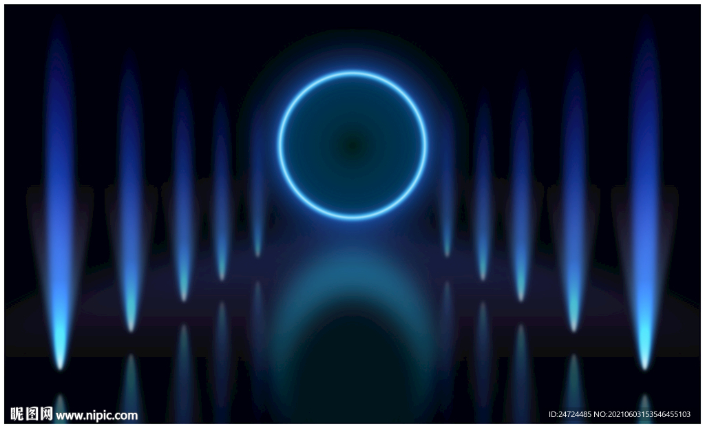 炫彩 发光 几何 舞台 背景 