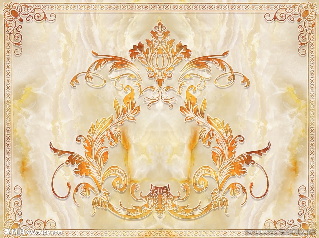 欧式大理石花纹电视背景墙