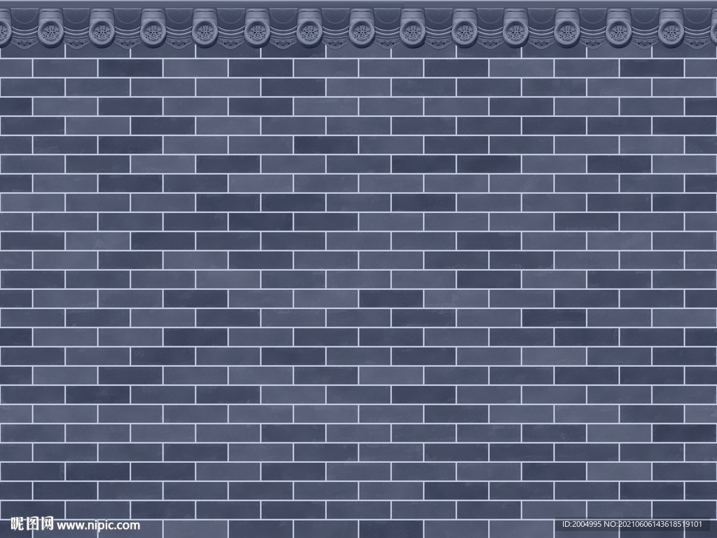 古典砖墙琉璃瓦