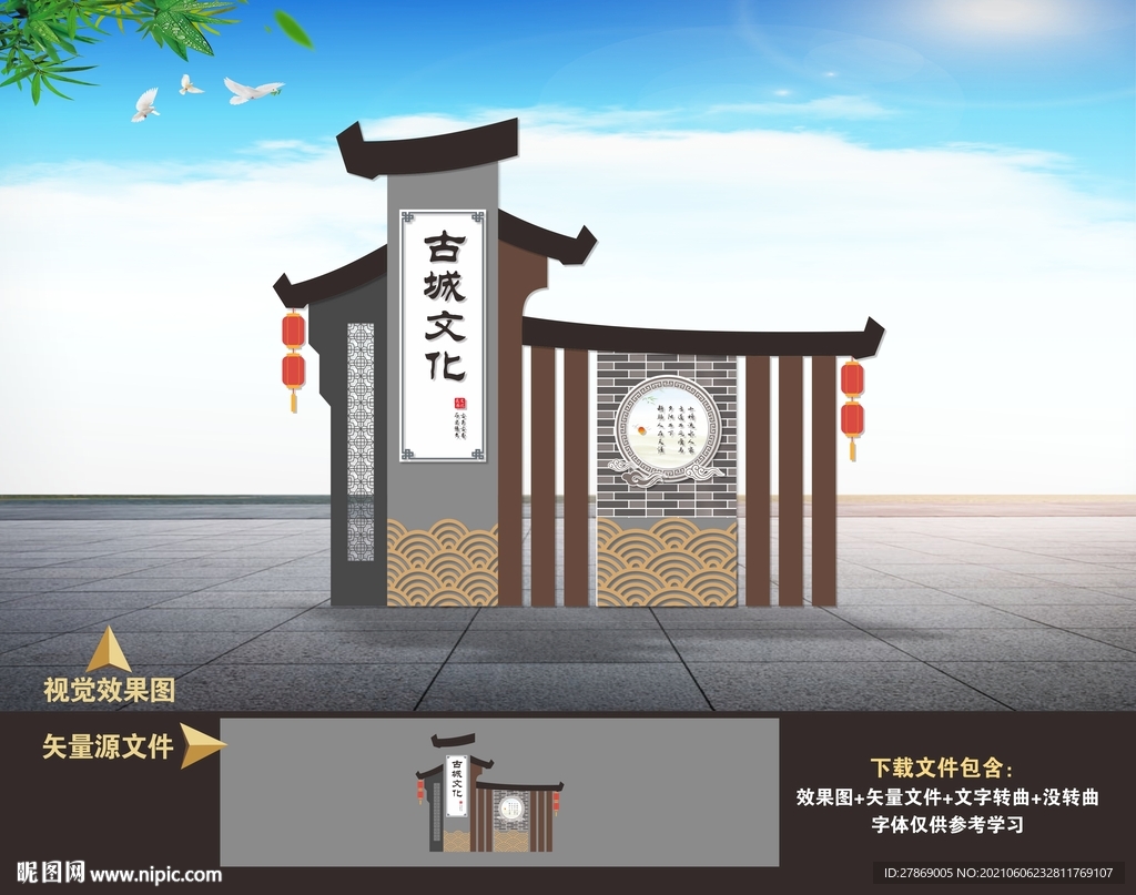 景区景点古城古镇导视标识牌