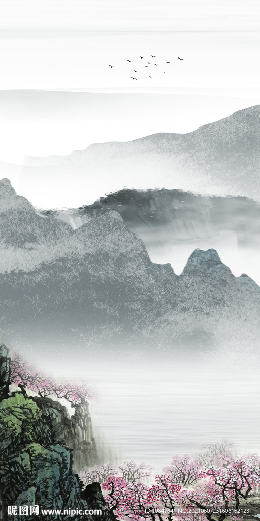 国画大气唯美玄关 TIF分层