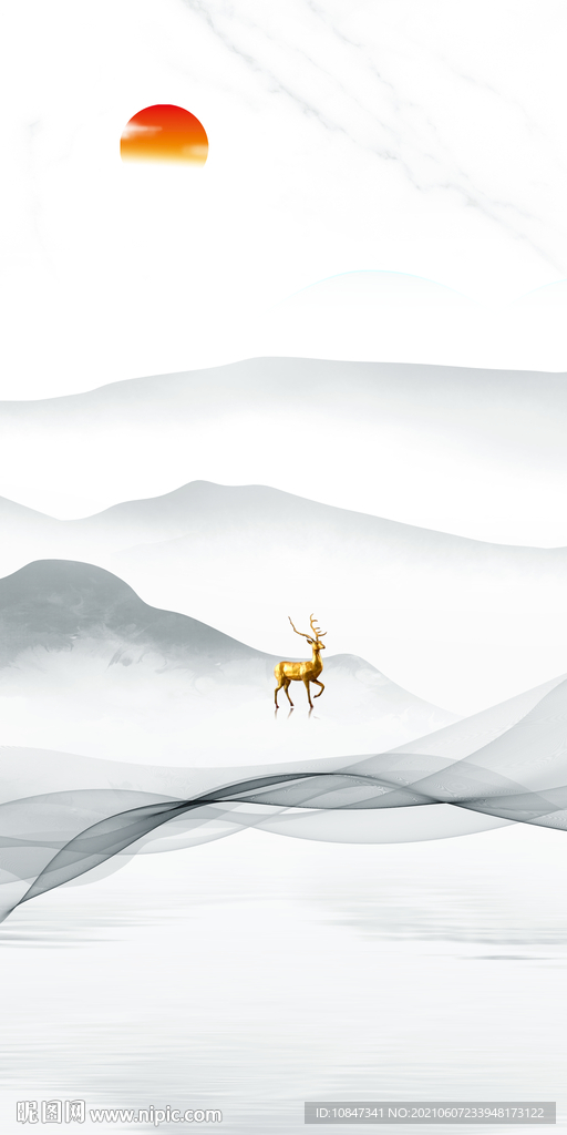 线条大气唯美玄关 TIF分层