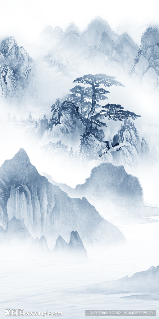 最新 唯美玄关山水 TIF分层