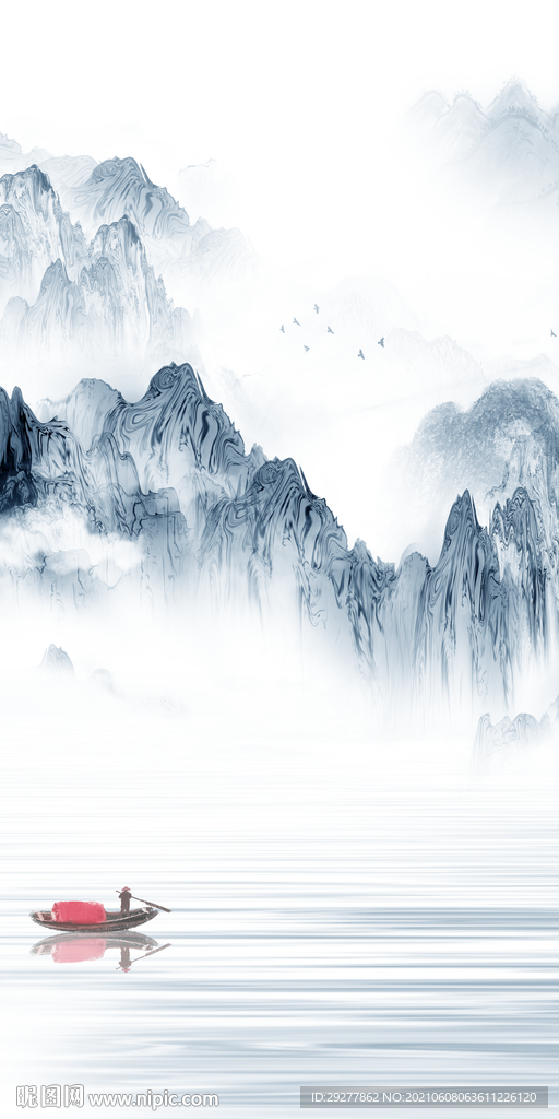 大气唯美玄关山水 TIF分层