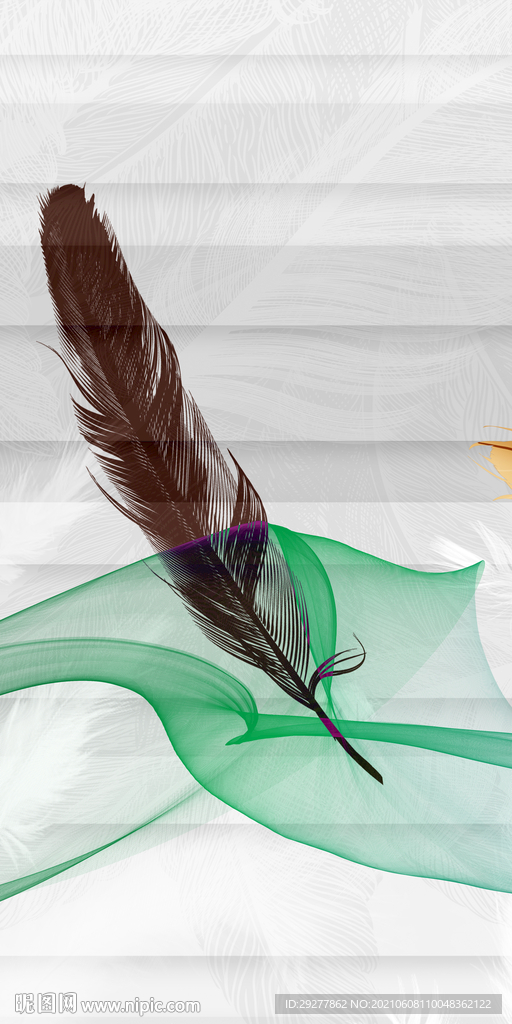 高档玄关无框画 TIF分层画