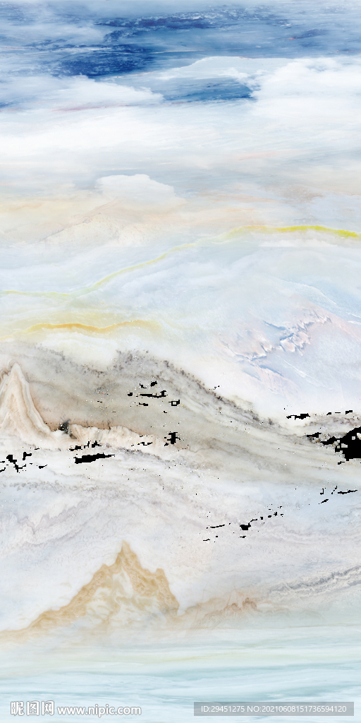 石纹山水画玄关 分层TIF图