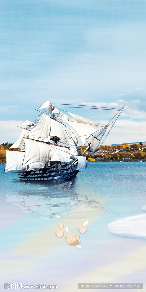 高清山水画玄关 分层TIF图