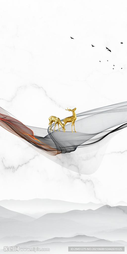 爆款新品山水 分层TIF文件