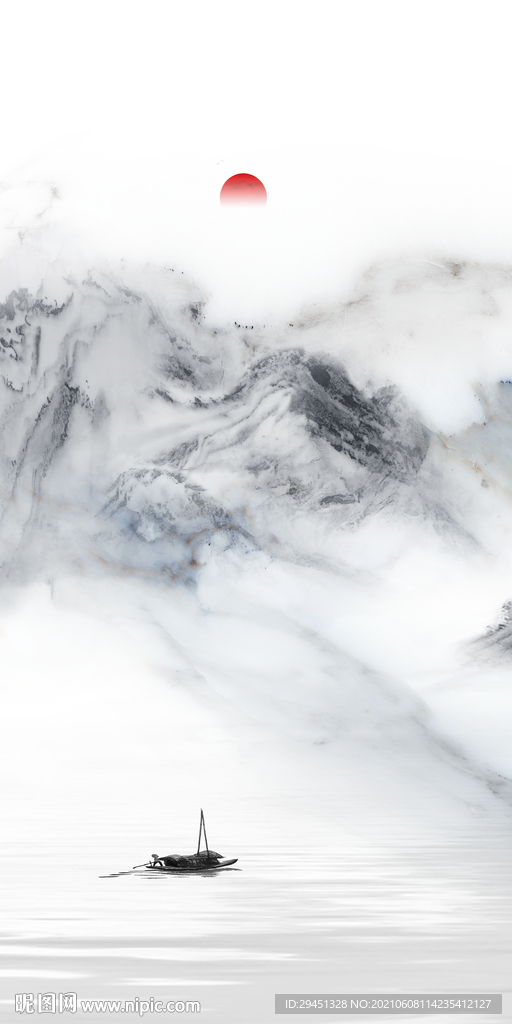 意境 山水简约玄关 TIF分层