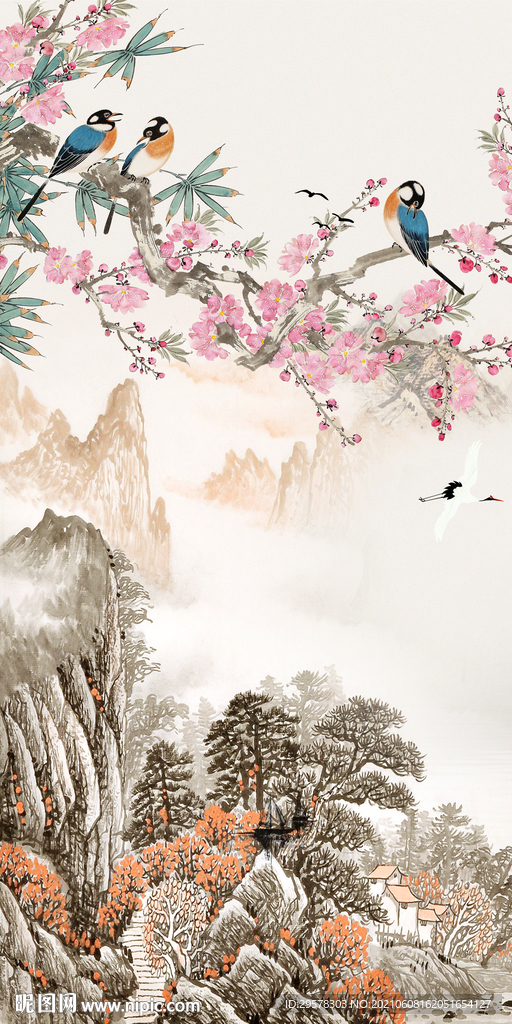 古风 中式唯美山水 TIF分层