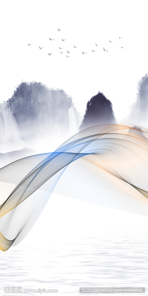 高清中式唯美山水 TIF分层