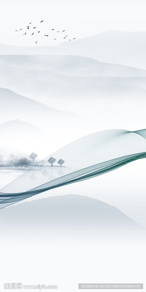 新品山水新画 tif玄关分层