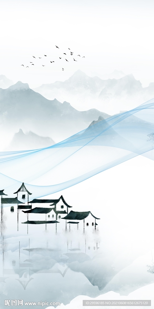 江南 玄关高清框画 tif分层