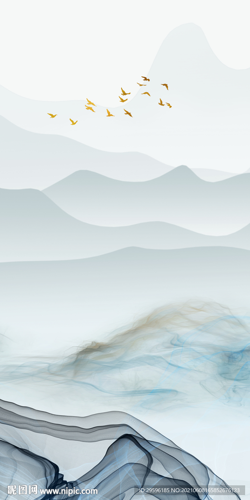 意境玄关高清框画 tif分层