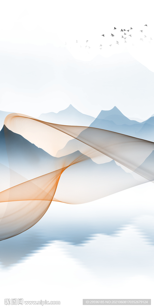 线条玄关高清框画 tif分层