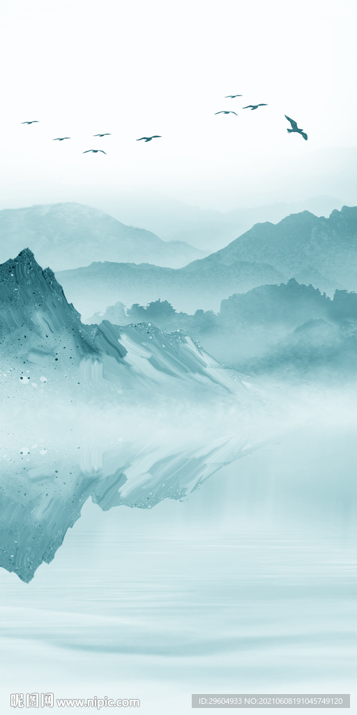 中式山水唯美玄关 TIF分层