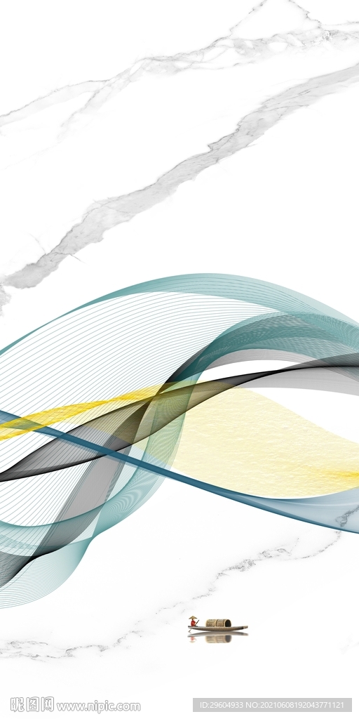 爵士白山水唯美玄关 TIF分层