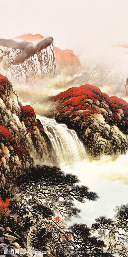 国画大气玄关 分层TIF文件