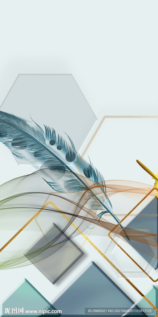 几何 简约欧式玄关 TIF分层