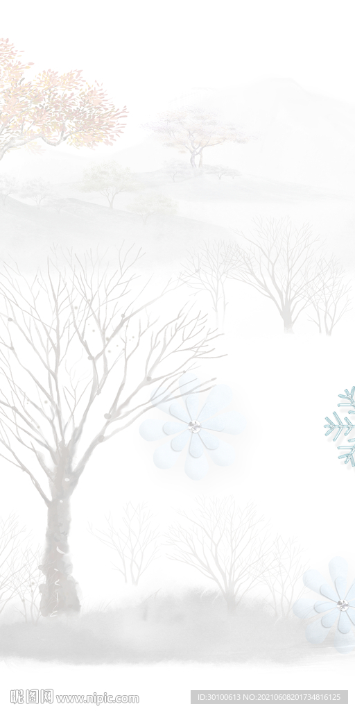 高清 大气山水画 tif分层图