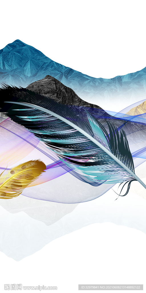 高端玄关高清无框画TIF分层