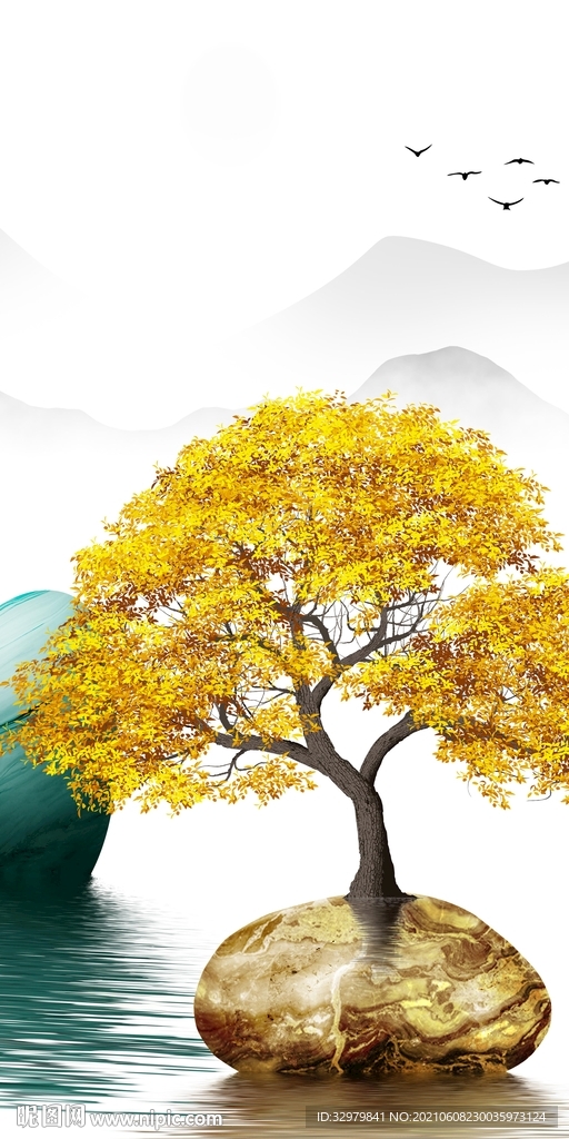 大气风景玄关山水 TIF分层