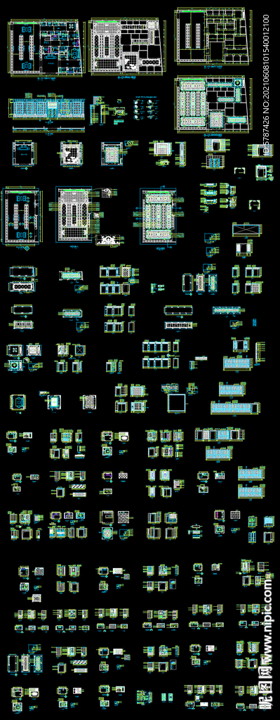 陶瓷砖展厅CAD设计详图