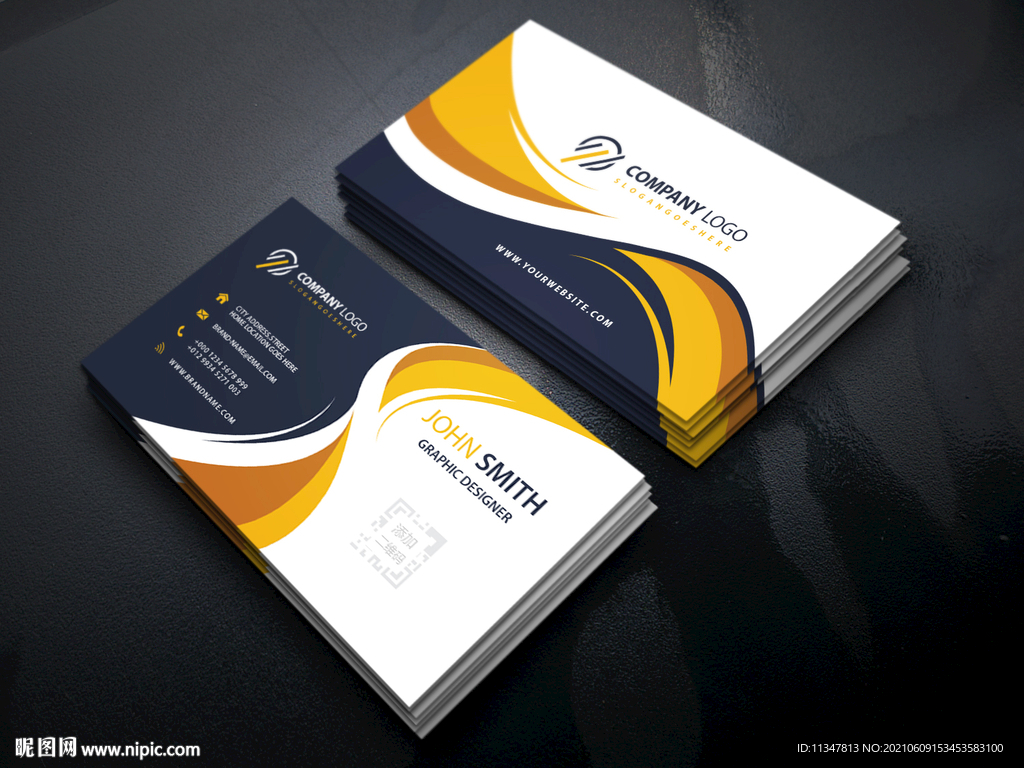 经典大气企业商务名片设计模板