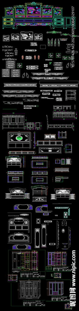 古典家具设计图纸
