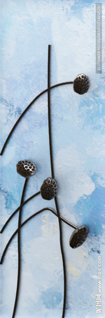 中式创意莲藕荷花装饰画