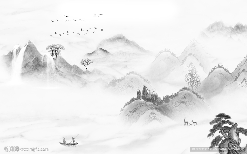 新品爆款山水 分层TIF文件