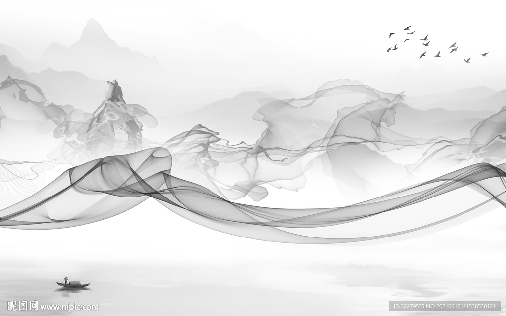 高端爆款山水 分层TIF文件