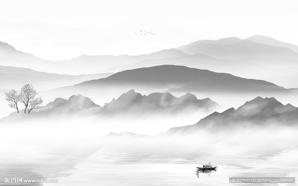 高清 爆款山水 分层TIF文件