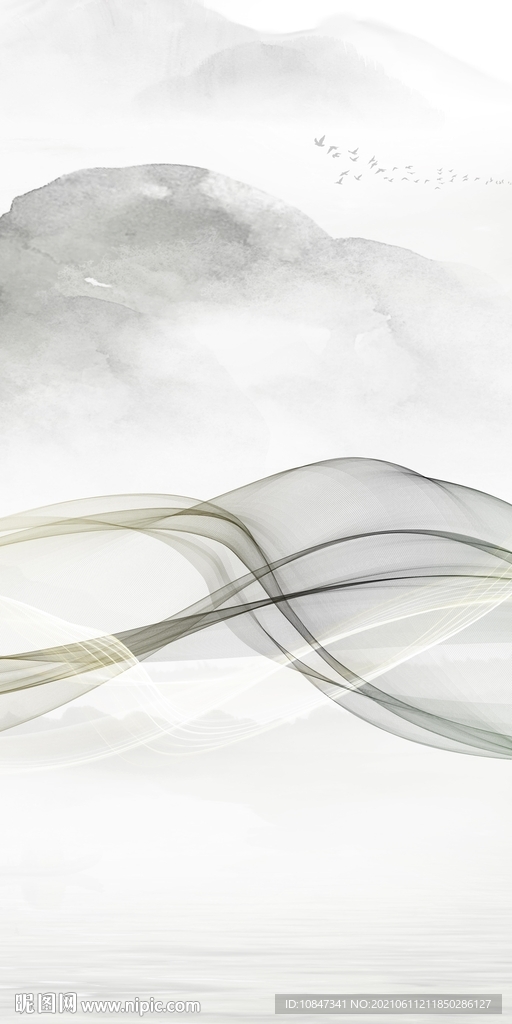 新款 玄关高级山水 文件分层 