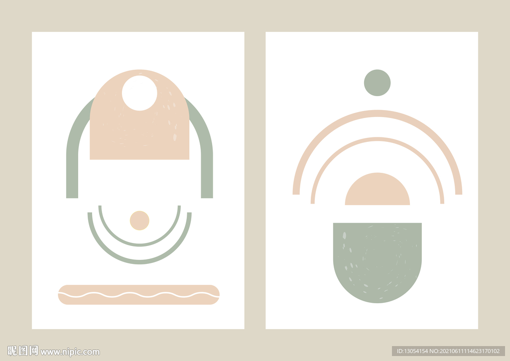 抽象家居装饰墙面几何无框画