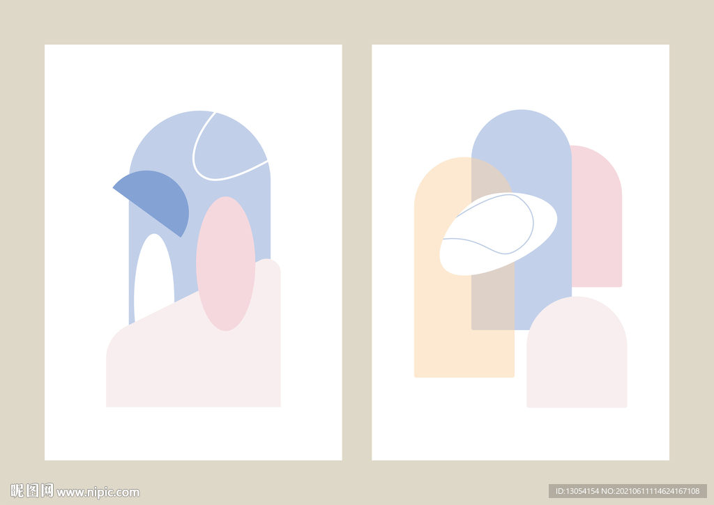 抽象几何墙面家居装饰画