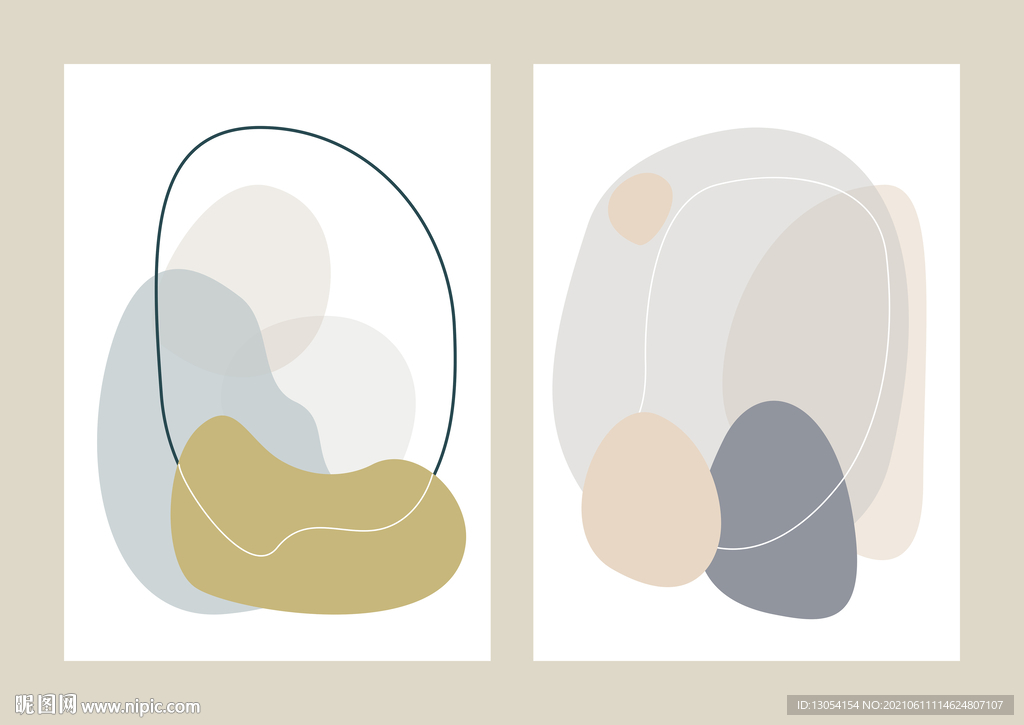 抽象几何艺术装饰无框画
