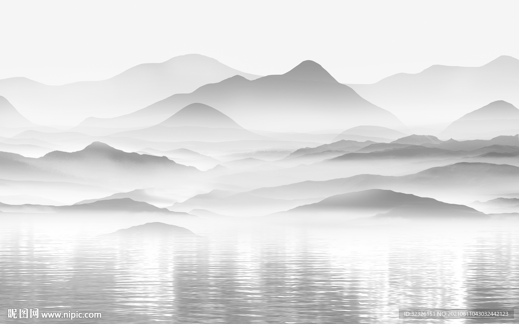 中国风山水新画 TIF分层文件